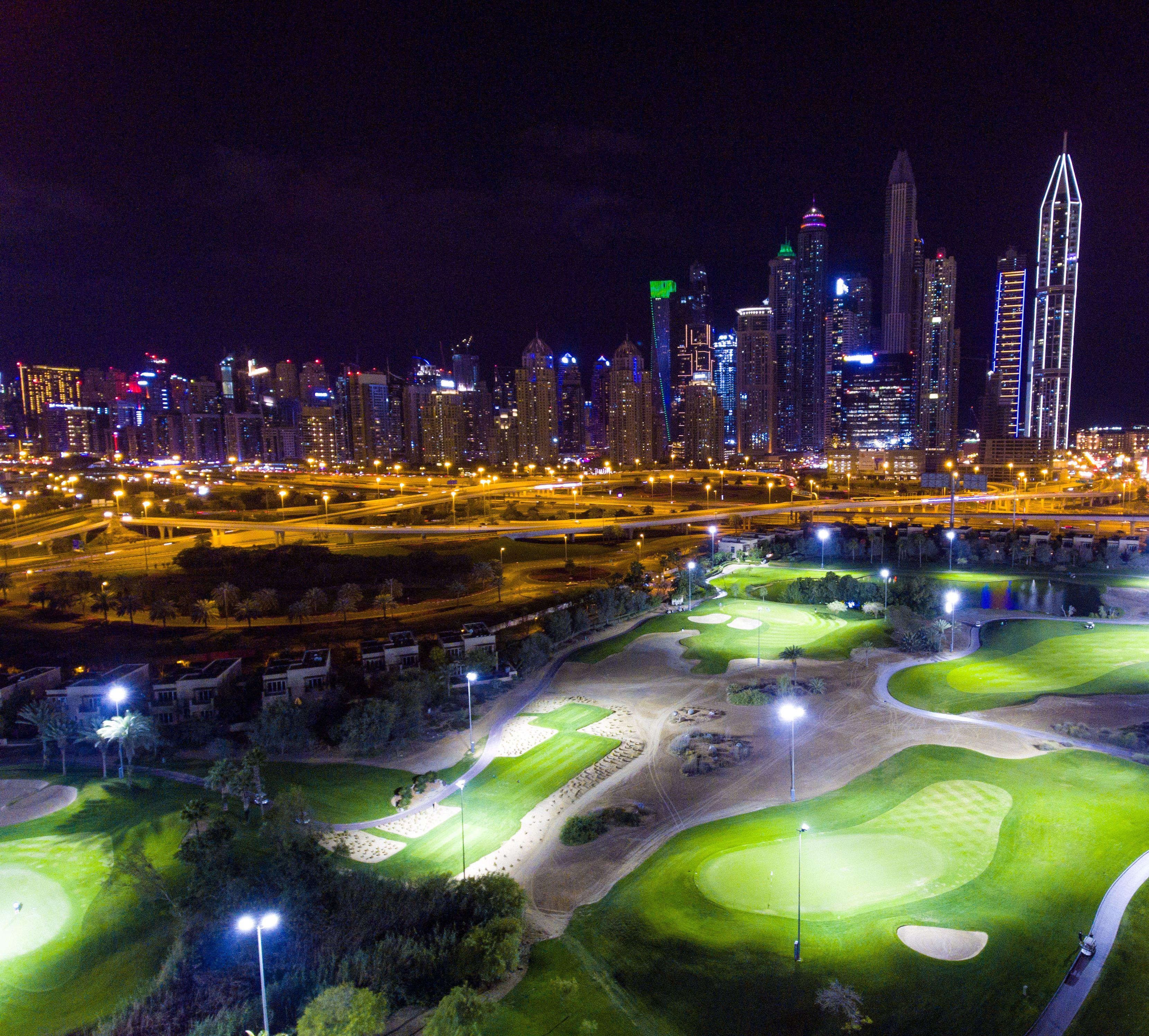 Emirates Golf Course - Faldo at night